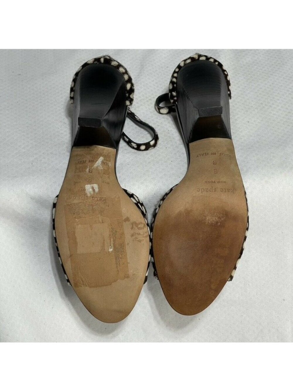 Kate Spade New York Womens Size 8 Open-Toe Heels Animal Print - Picture 5 of 12